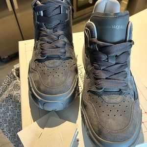 Alexander MCQueen Suede Court High Sneaker Size 43 EU / 10.5 US -NEW, NEVER USED